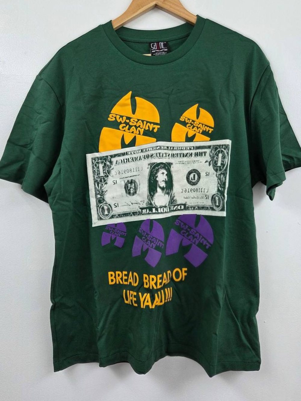Saint mxxxx wu tang money Graphic Short Sleeve Tee - Bread of Life